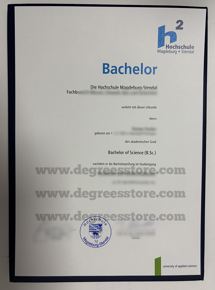 Hochschule Magdeburg-Stendal Urkunde sample