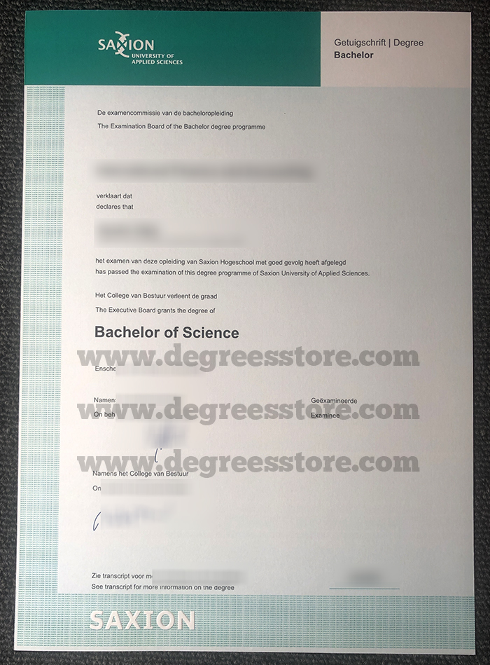 Hogeschool Saxion diploma Hogeschool Saxion diploma