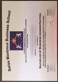 Montreux Business University degree certificate