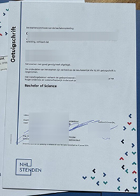 NHL Stenden Hogeschool Getuigschrift