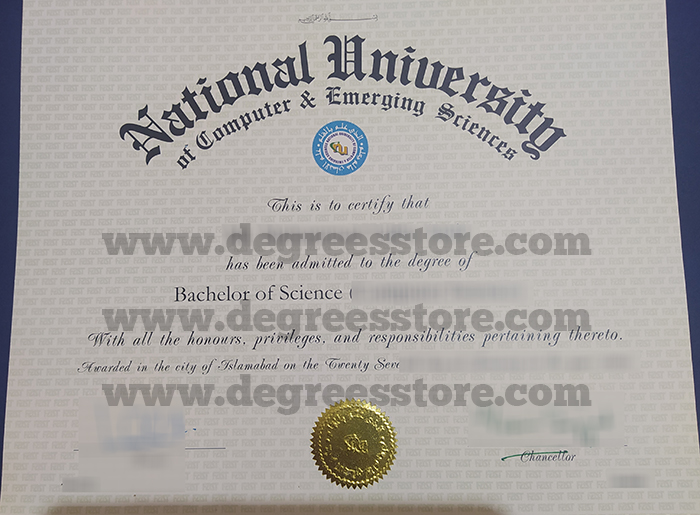National University of Computer and Emerging Sciences diploma