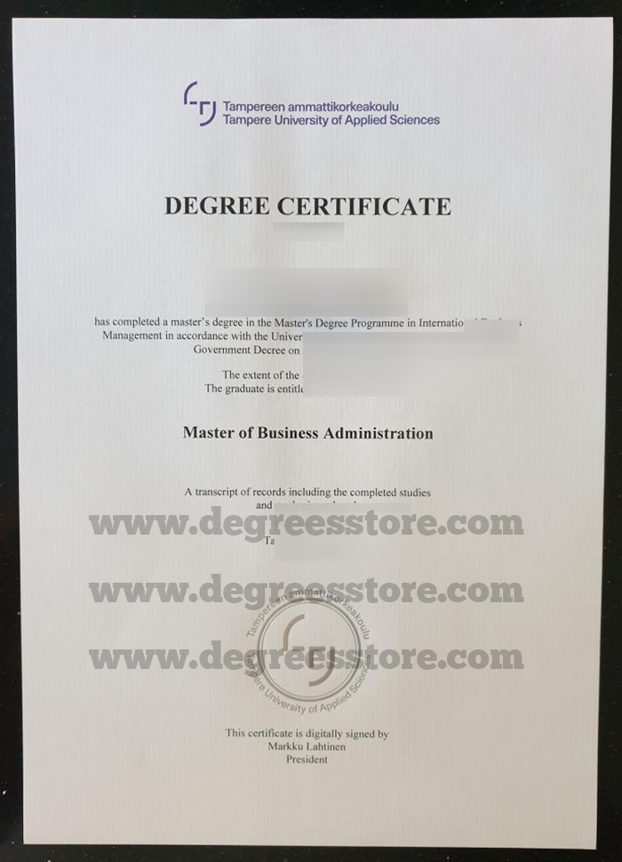 Tampereen ammattikorkeakoulu (TAMK) degree