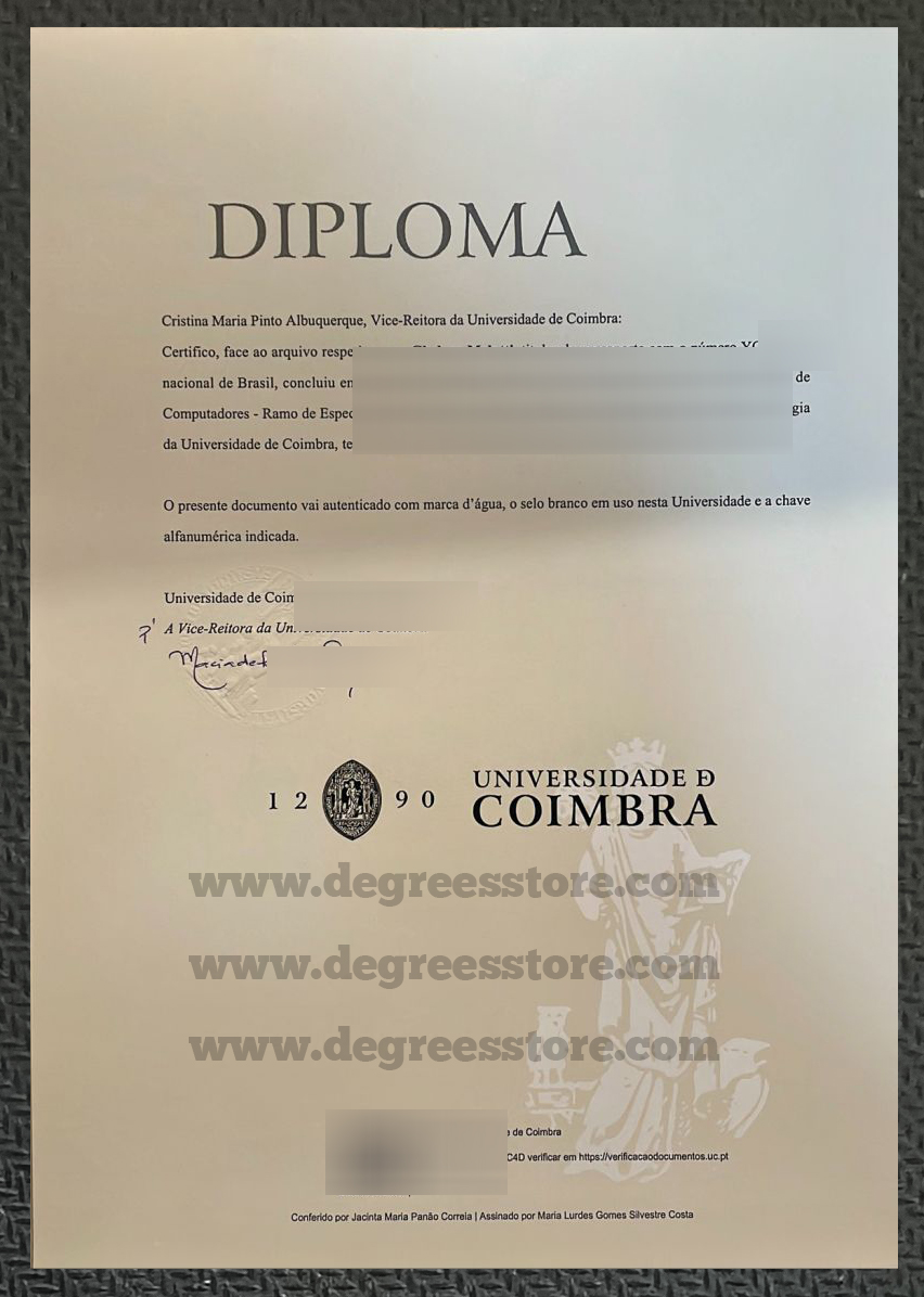 Universidade de Coimbra diploma