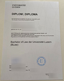 Universität Luzern Degree Certificate
