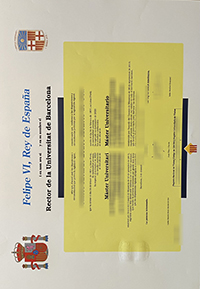 Universitat de Barcelona diploma sample