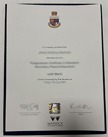 University of Warwick degree sample