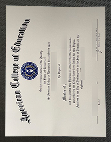 American College of Education (ACE) diploma sample