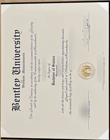 Bentley University degree certificate