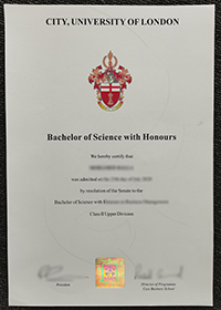 City, University of London degree certificate