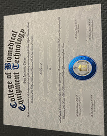 College of Biomedical Equipment Technology degree sample