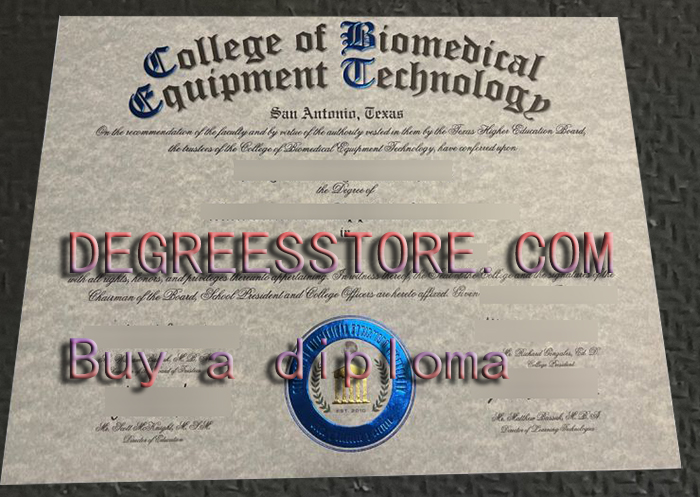 College of Biomedical Equipment Technology degree