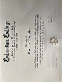 Columbia College degree in South Carolina sample