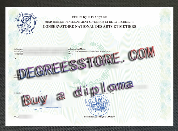 Conservatoire national des arts et métiers certificate