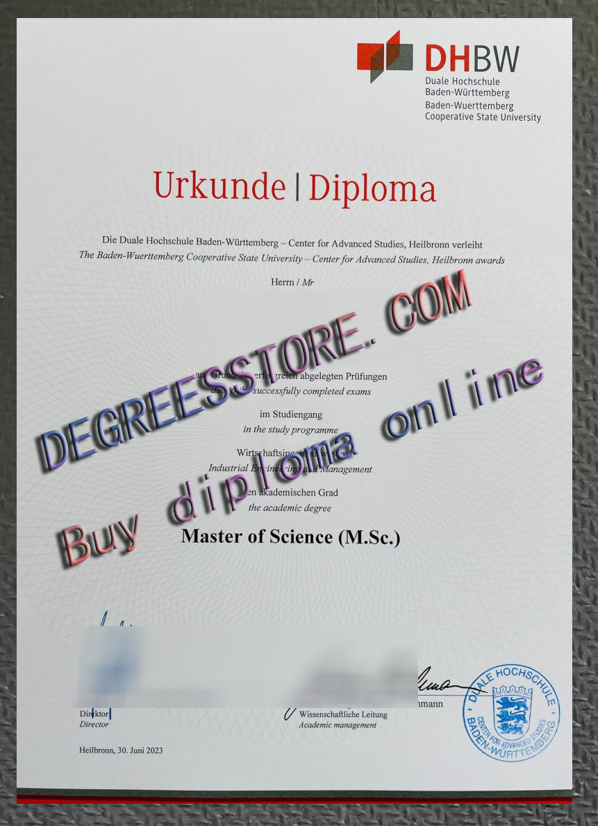 DHBW Urkunde
