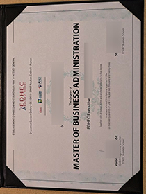EDHEC Business School diploma sample