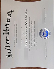 Faulkner University diploma