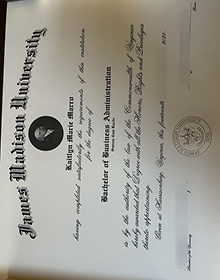James Madison University Diploma sample