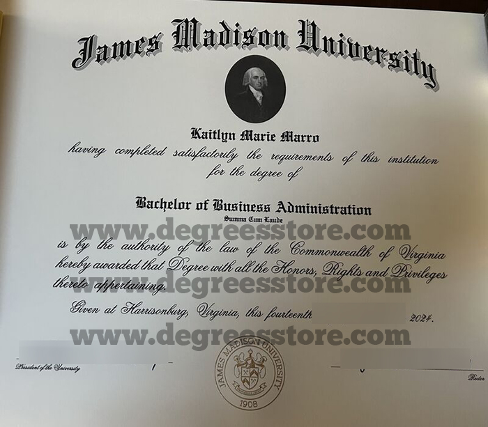 James Madison University Diploma