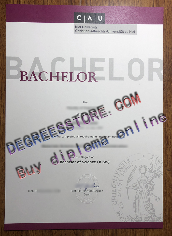 Kiel University diploma, Christian-Albrechts-Universität zu Kiel Urkunde