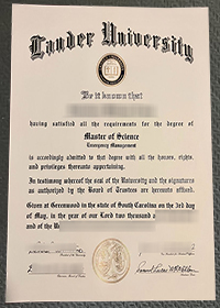 Lander University diploma certificate