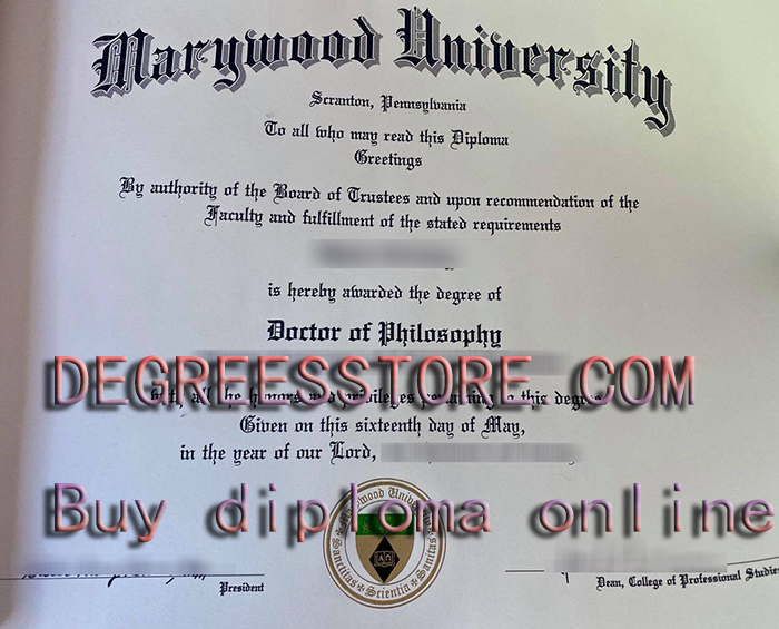 Marywood University diploma