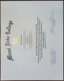 Miami Dade College degree sample