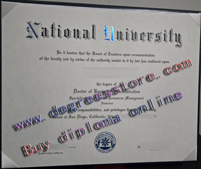 National University (California) diploma