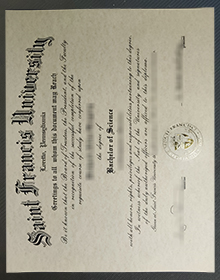 Saint Francis University diploma certificate