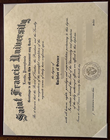 Saint Francis University diploma sample