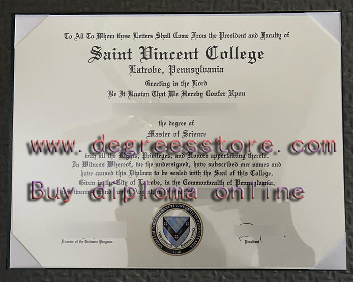 Saint Vincent College degree certificate