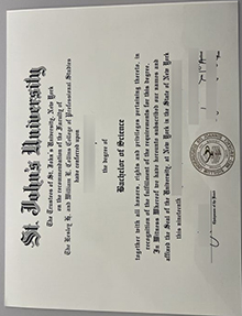 St. John's University degree certificate