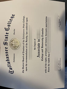 Tallahassee State College degree certificate