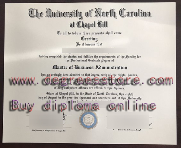 UNC Chapel Hill diploma