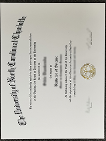 UNC Charlotte diploma sample