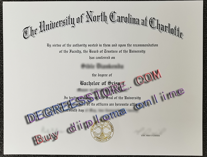 UNC Charlotte diploma