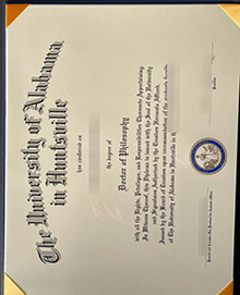 University of Alabama in Huntsville degree certificate