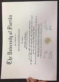 University of Florida degree certificate