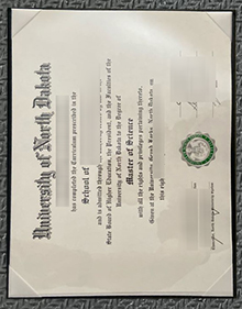 University of North Dakota diploma sample