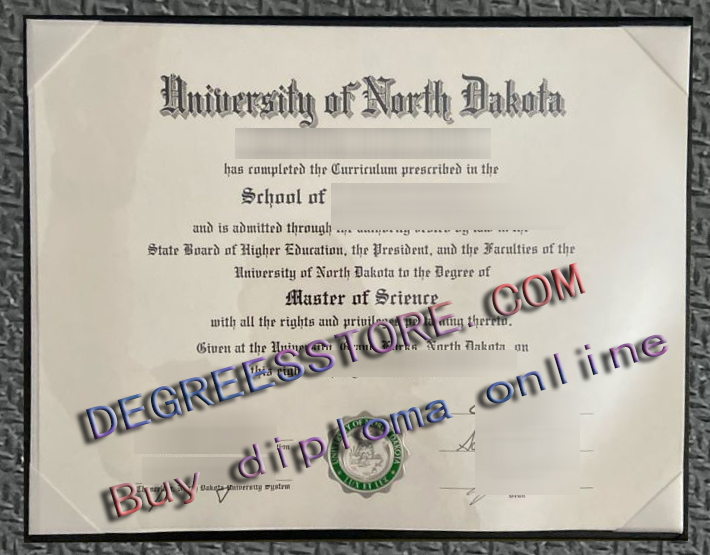 University of North Dakota diploma
