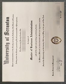 University of Scranton degree sample