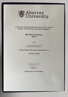Abertay University degree certificate