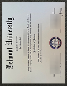 Belmont University degree certificate