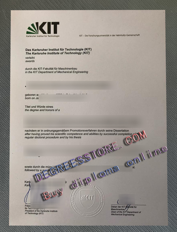 Karlsruher Institut für Technologie degree