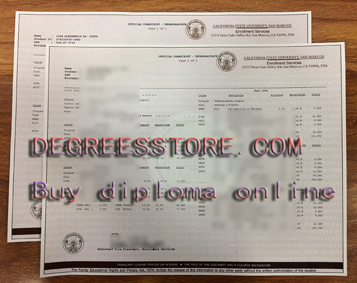 CSUSM transcript CSUSM transcript