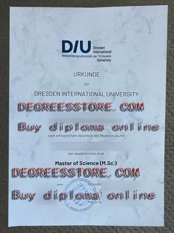 Dresden International University Urkunde