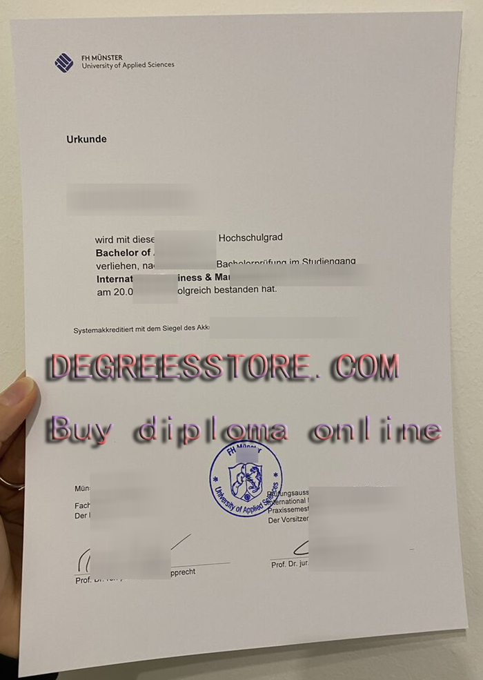 FH Münster Urkunde
