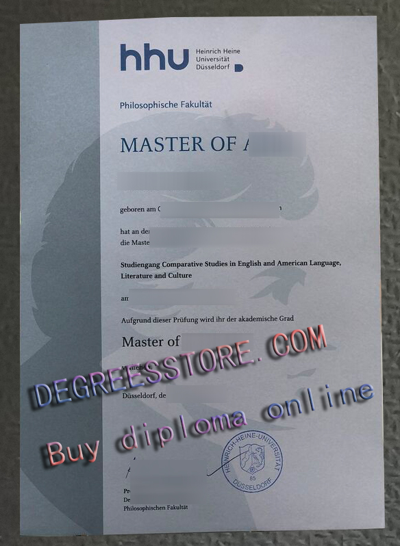 HHU Düsseldorf Urkunde HHU Düsseldorf Urkunde