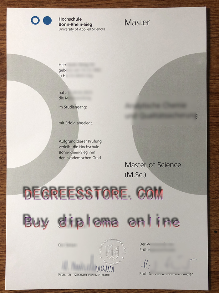 Hochschule Bonn-Rhein-Sieg Urkunde