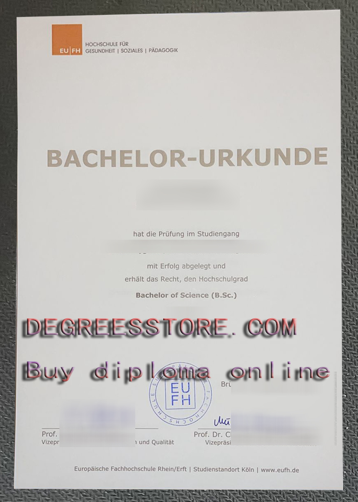 Hochschule für Gesundheit Soziales und Pädagogik Urkunde