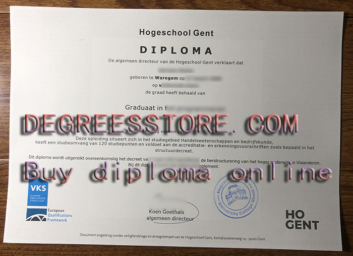 Hogeschool Gent diploma